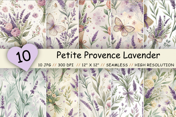 Download Petite Provence Lavender Digital Paper - Premium Bundle