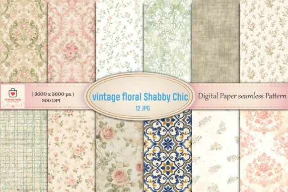Download Vintage French Floral Seamless Digital - French floral Collection