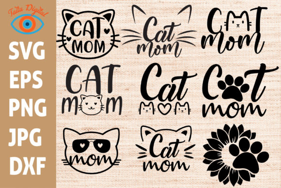 Download Cat Mom Svg Graphics - Premium Bundle