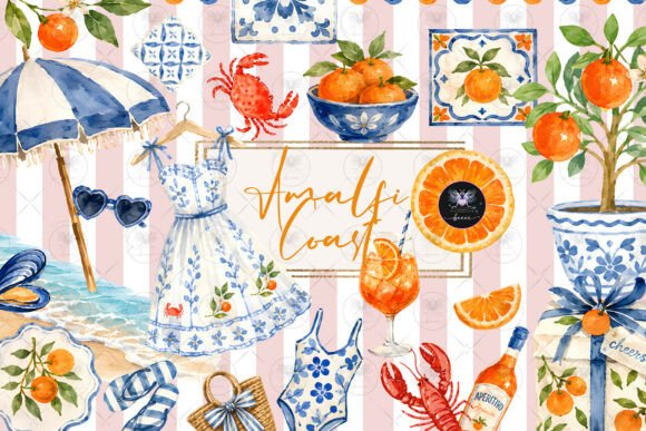 Download Amalfi Coast Summer Clipart - Summer clipart Collection
