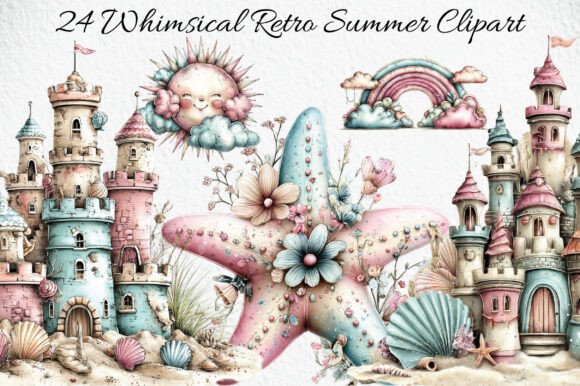 Download Whimsical Retro Summer Clipart - Summer clipart Collection