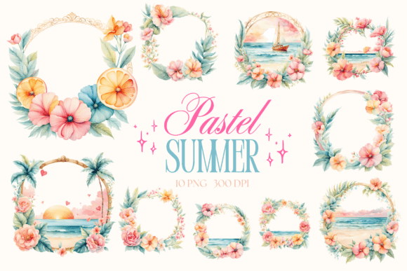 Download Pastel Summer Clipart PNG - Summer clipart Collection